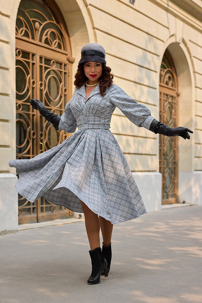Cloe Minty Plaid Dress by Miss Candyfloss – Modern Millie