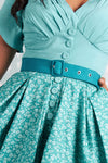 Susene- Aqua Floral Dress by Miss Candyfloss