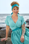 Susene- Aqua Floral Dress by Miss Candyfloss