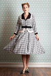 Inge-Silver Tartan Dress by Miss Candyfloss