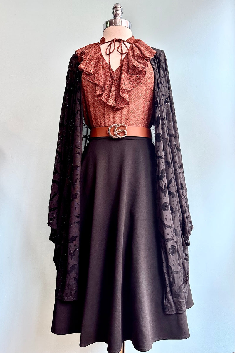 Black Jersey Charlotte Skirt by Retrolicious