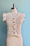 Crochet Vest in Ivory by Tulip B.