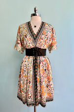 Floral Silky Caftan Dress by Molly Bracken