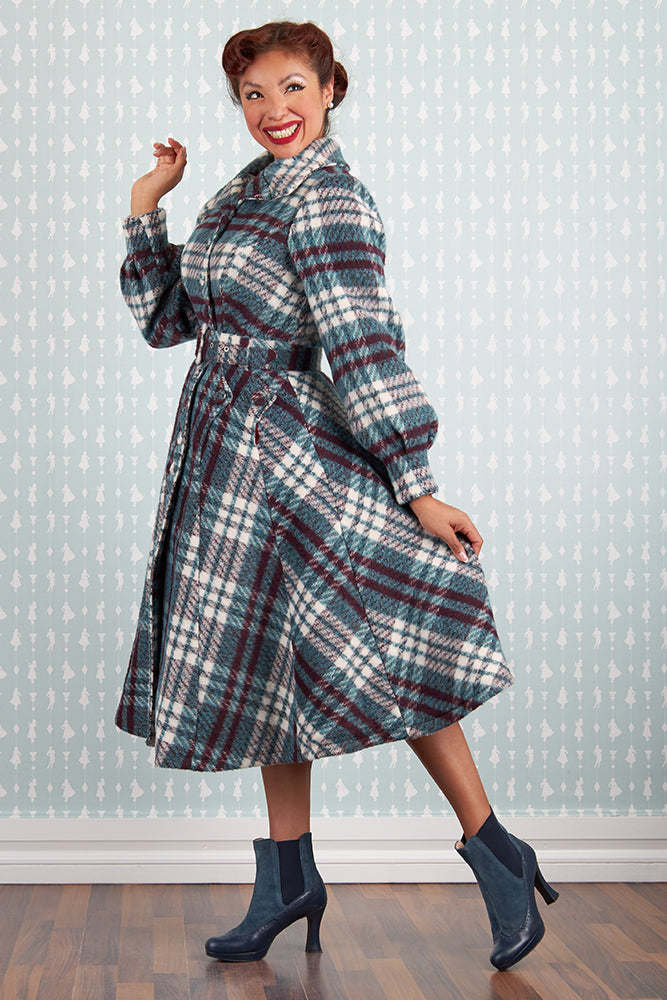 Fabia Lapise Tartan Coat by Miss Candyfloss