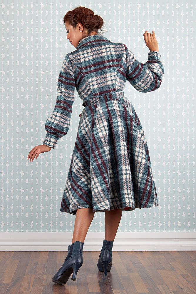 Fabia Lapise Tartan Coat by Miss Candyfloss