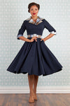 Griselda Lee Navy Plaid Dress by Miss Candyfloss