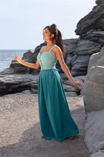 Antonia-Cat Teal Jumpsuit by Miss Candyfloss