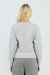 Grey Bow Pullover Sweater by Molly Bracken
