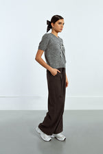 Sequin Bow Grey Short Sleeve Sweater by Molly Bracken