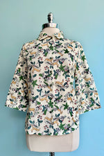 Woodland Deer Button Down Blouse by Banned