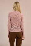 Pink Lace High Neck Top by Molly Bracken