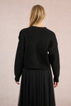Black Rosette Sweater by Molly Bracken