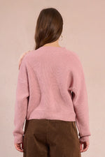 Pink Rosette Sweater by Molly Bracken
