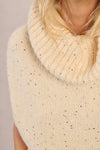 Cream Sleeveless Cowl Neck Sweater by Molly Bracken