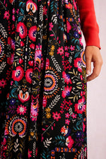 Folk Floral Midi Skirt by Molly Bracken