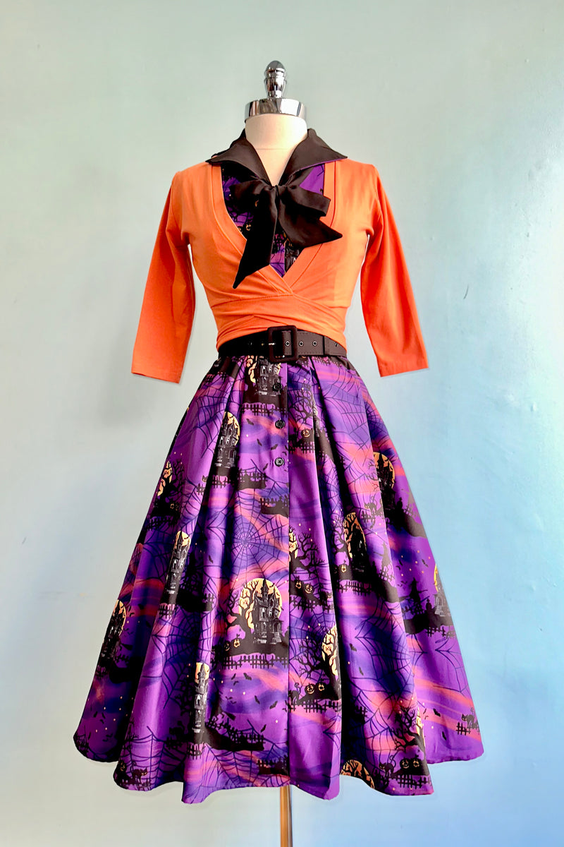 Purple Halloween Shirt Dress