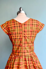Harvest Plaid Greta Dress by Retrolicious