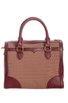 Brown Plaid Uptown Girl Handbag by Banned