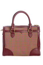 Brown Plaid Uptown Girl Handbag by Banned