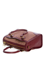 Brown Plaid Uptown Girl Handbag by Banned