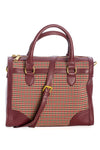 Brown Plaid Uptown Girl Handbag by Banned