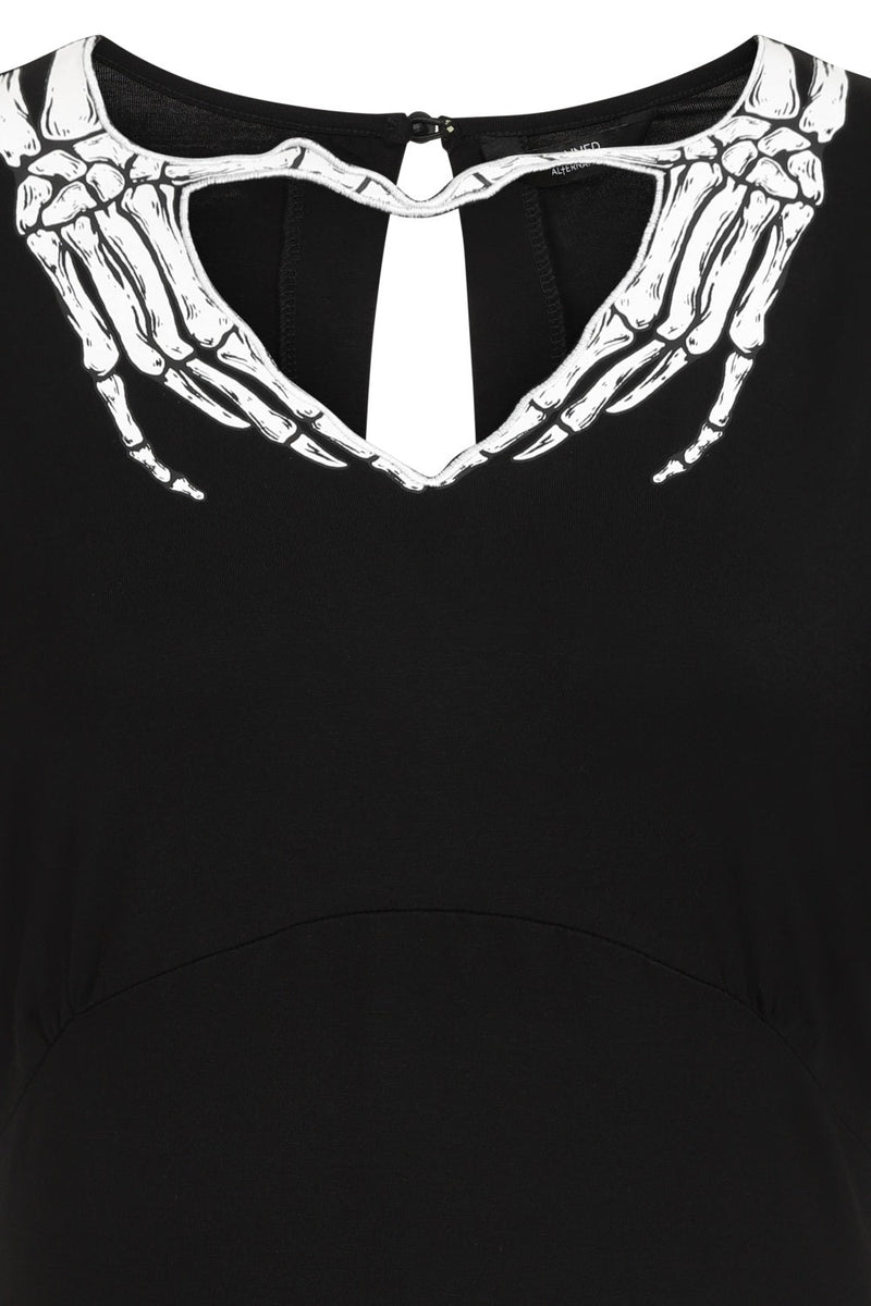 Skeleton Heart Jersey Top by Banned