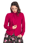 Red Neck-Tie Blouse by Banned