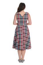 Boat Day Dress in Navy Plaid by Banned