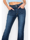 Double Button High Waisted Bootcut Jeans by Artemis Vintage