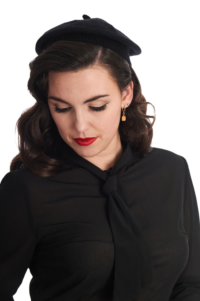 Black Bow Blouse by Banned