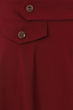 Burgundy Book Club Full Skirt by Banned