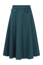 Book Club Full Skirt in Teal by Banned