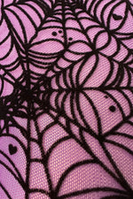 Flocked Spider Web Purple Aurora Dress by Wax Poetic