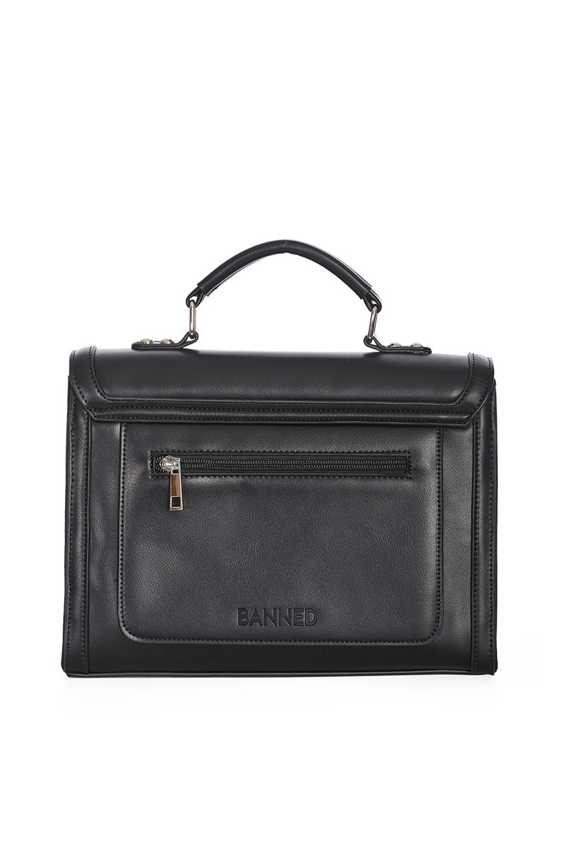 Black Satchel Mirabelle Handbag by Banned