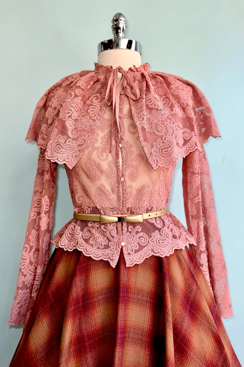 Autumn Plaid Flannel Circle Skirt by Heart of Haute