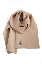 Beige Ski Season Knit Scarf by Banned