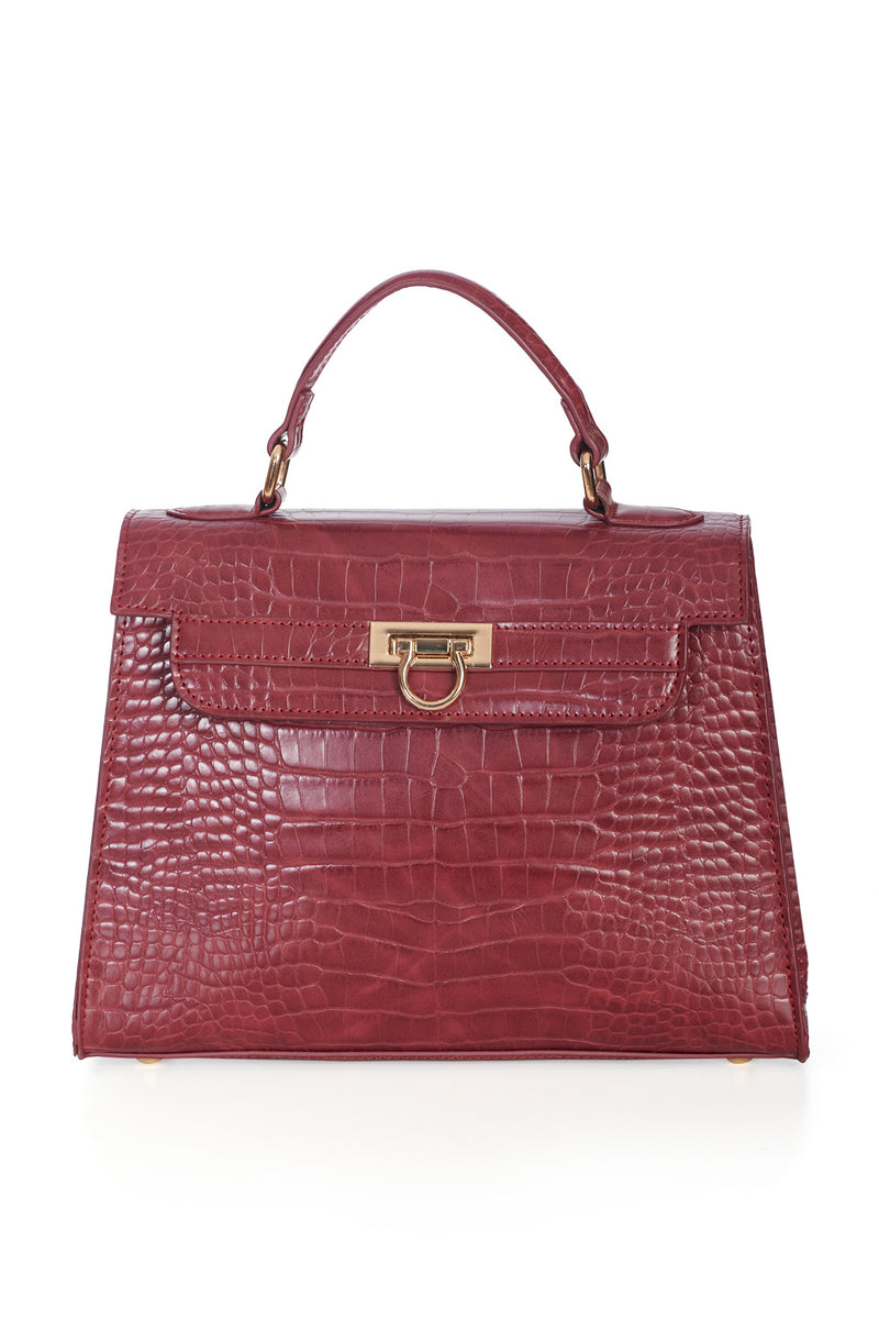 Midnight in the City Handbag in Red by Banned