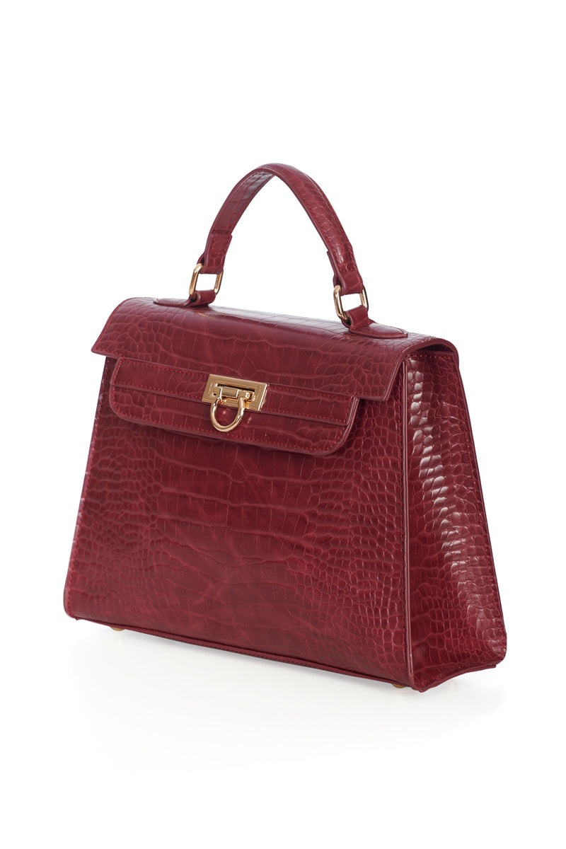 Midnight in the City Handbag in Red by Banned