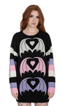 Bat Heart Oversized Sweater by Banned