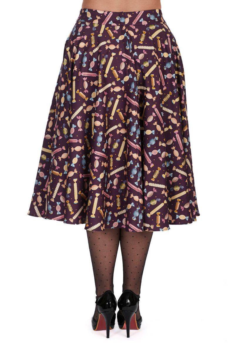 Purple Candy Circle Skirt by Banned