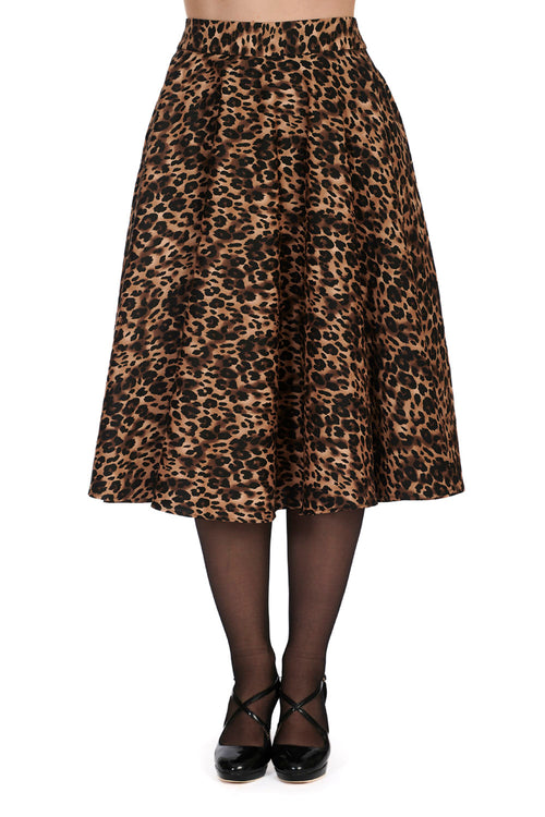 Leopard Cheetah Girl Circle Skirt by Banned