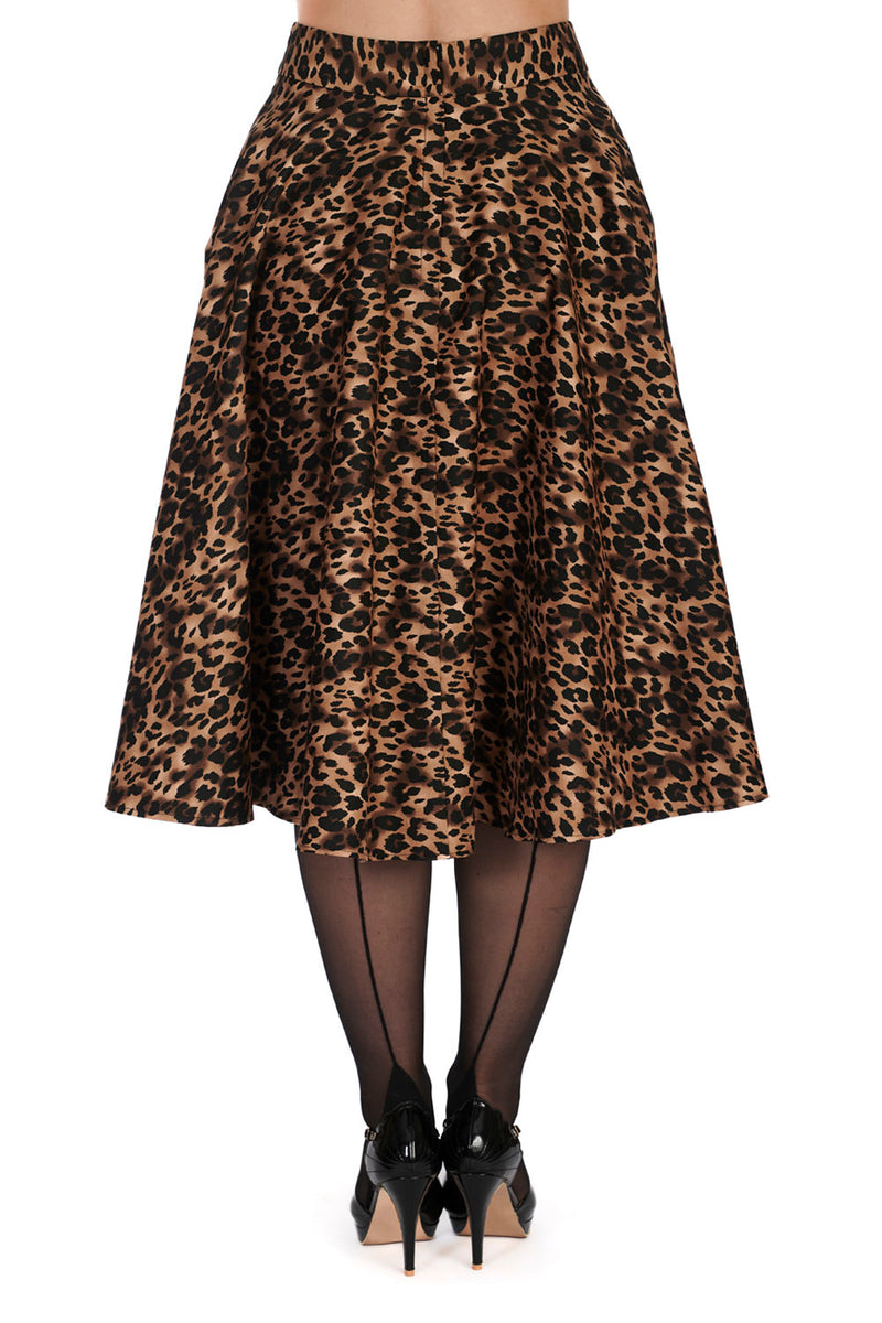 Leopard Cheetah Girl Circle Skirt by Banned