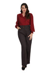 Puff Sleeve Bonnie Blouse in Burgundy by Banned