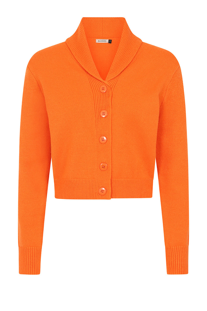 Pumpkin Orange Violet Cardigan by Banned