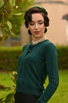 Green Shelly Knit Top by Hearts & Roses London