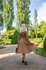 Rust Check Daniella Dress by Hearts & Roses London