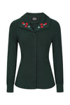 Jazzlyn Green Embroidered Top by Hearts & Roses London