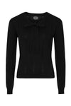 Black Shelly Knit Top by Hearts & Roses London