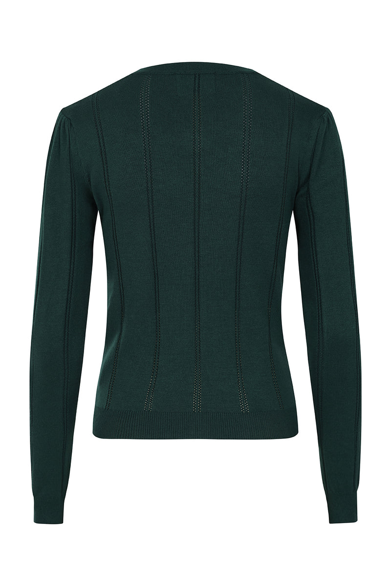 Green Shelly Knit Top by Hearts & Roses London