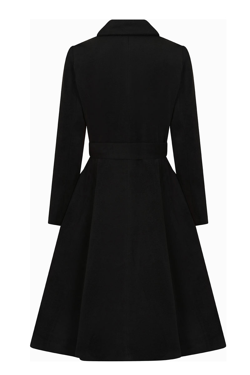 Matilda Coat in Black by Hearts & Roses London